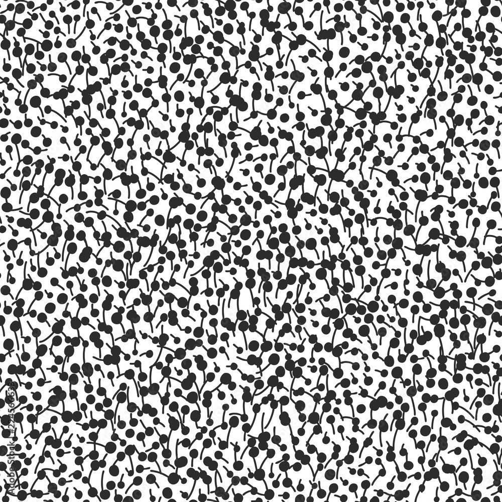 Poster botanical monochrome pattern. repeatable texture. stylish minimalistic abstract vector plant ornamen