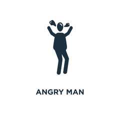 Fototapeta na wymiar angry man icon