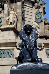 Lion de la colonne de Christophe Colomb à Barcelone