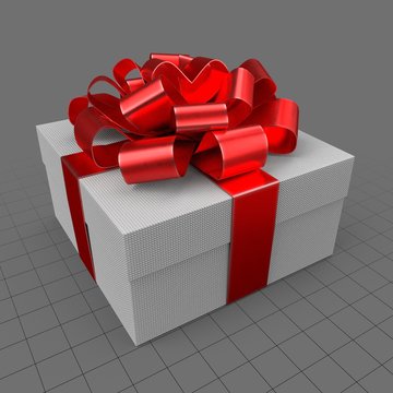 Gift with red ribbon 3
