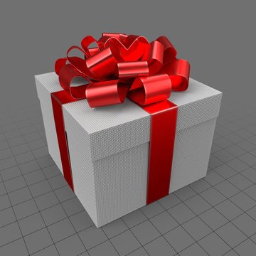 Gift with red ribbon 2