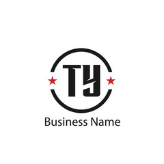 Obraz premium Initial Letter TY Logo Template Design