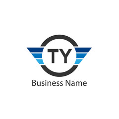 Initial Letter TY Logo Template Design