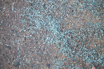 broken glass on the road