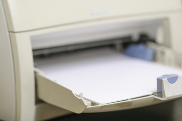 The image of printer close up