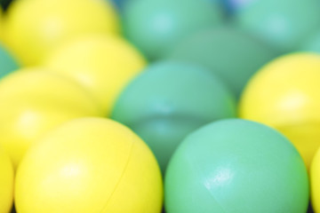Background with the image of plastic balls