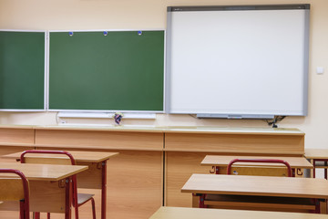 Interior of a modern school classroom