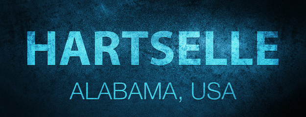 Hartselle. Alabama. USA special blue banner background