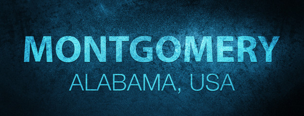 Montgomery. Alabama. USA special blue banner background