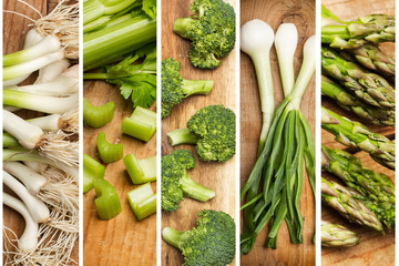 Variedad de verduras collage composición