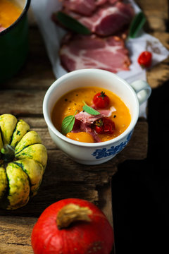 Pumpkin roasted soup..style rustic