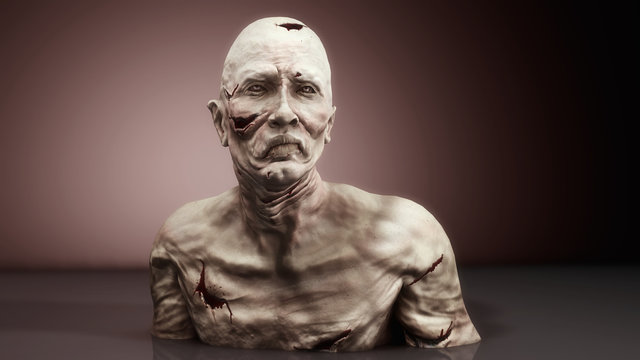 3d render monster zombie portrait