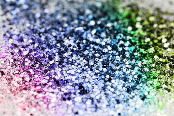 Color glitter - macro photo