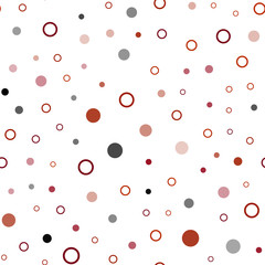 Dark Green, Red vector seamless template with circles.