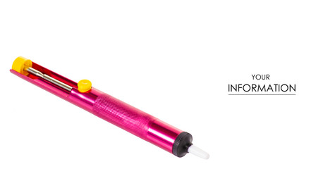 tin suction pump pattern on white background isolation