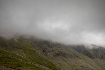 Wolken auf dem Mount Snowdon