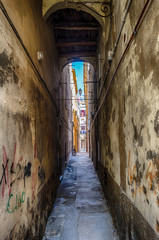 Deserted alley in a italian old city