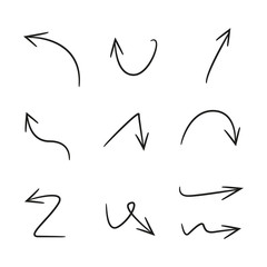 black hand drawn arrows