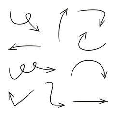 black hand drawn arrows