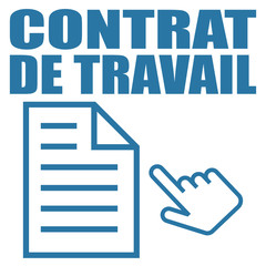 Fototapeta premium Logo contrat de travail.