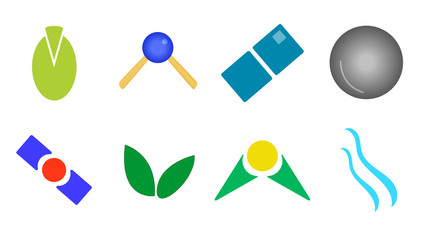 set of logos and icons
