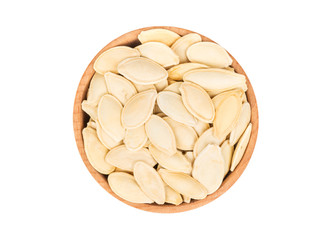 Pumpkin seeds in bowl