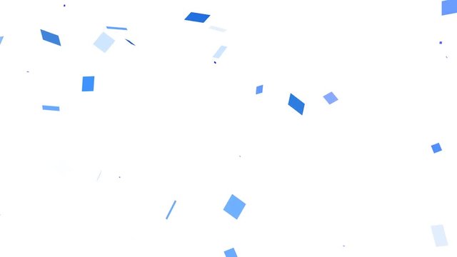 Confeti azul en el viento