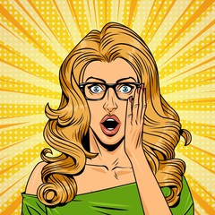 Pop-Art überraschte hübsches Mädchen © DGIM studio
