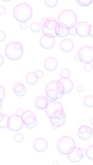 Light pastel colored background with pink bubbles. Wallpaper, texture pink balloons. 3D illustration