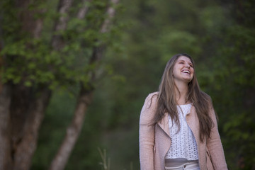 Young fashionable woman outdoors 