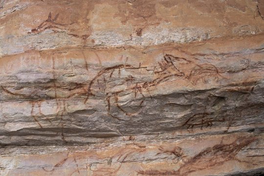Pinturas rupestres no Parque Estadual do Biribiri em Diamantina - Minas Gerais
