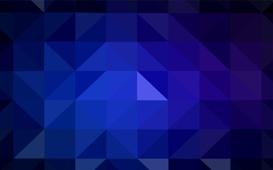 Obraz premium Dark BLUE vector gradient triangles template.