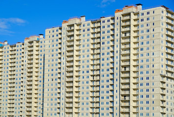 Part of a skyscraper. Unfinished building.