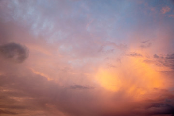 Fototapeta na wymiar Orange and blue cloud background