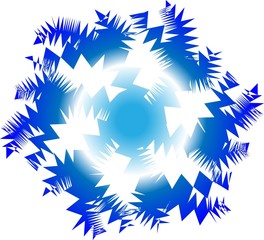abstract blue snowflake vector