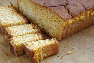 Freshly baked corn bread