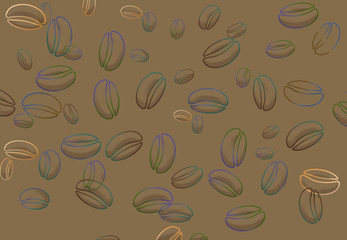 Here is a coffee bean themed background image.