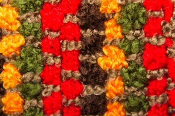 texture of multi-colored loom woven fabrics