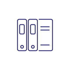 Folders line icon. Documents, papers, files, data. Office concept. Can be used for topics like paperwork, archive, stationary