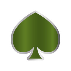 Fototapeta premium green poker card spade casino symbol