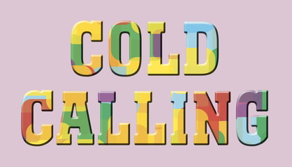 cold calling Rainbow color logo banner
