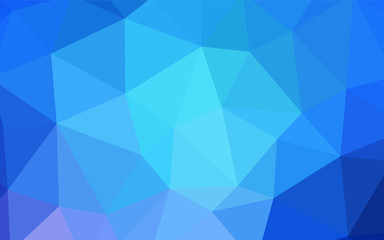Fototapeta premium Light BLUE vector shining triangular backdrop.