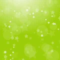 Christmas colorful abstract background with circles and stars of different sizes. Simple flat vector illustration.