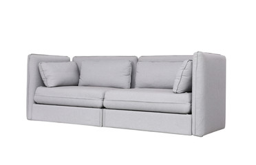 Fototapeta na wymiar Comfortable sofa on white background. Furniture for modern room interior