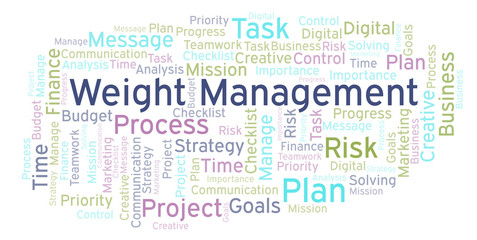 Fototapeta premium Weight Management word cloud, made with text only.