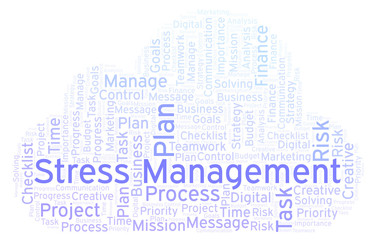 Obraz premium Stress Management word cloud, made with text only.