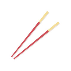 Chopsticks isolated. Vector illustration, flat design