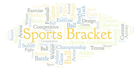 Obraz premium Sports Bracket word cloud.