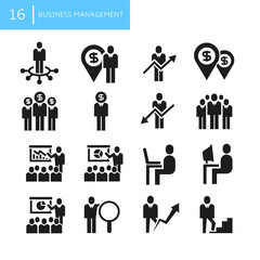 business management and office concept icons