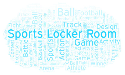 Obraz premium Sports Locker Room word cloud.